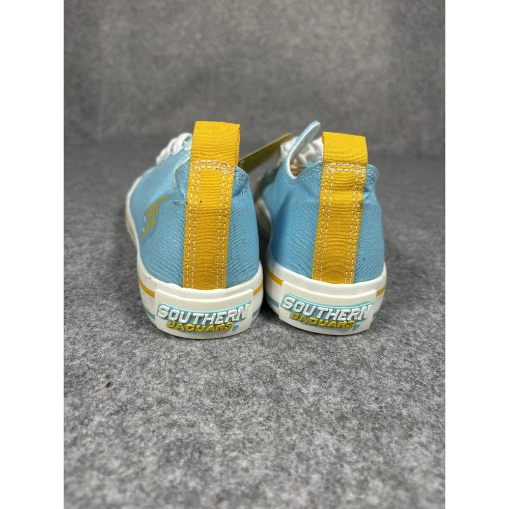 Your Top Choice Southern Jaguars Sneakers 6 Blue Gold Canvas Logo Fan Gear